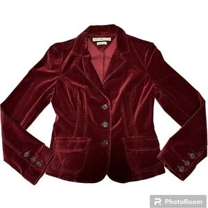 Tommy Hilfiger Cranberry Velvet Stretch Jacket EUC SZ M
